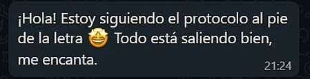 Testimonio de alumna sobre protocolos organizados